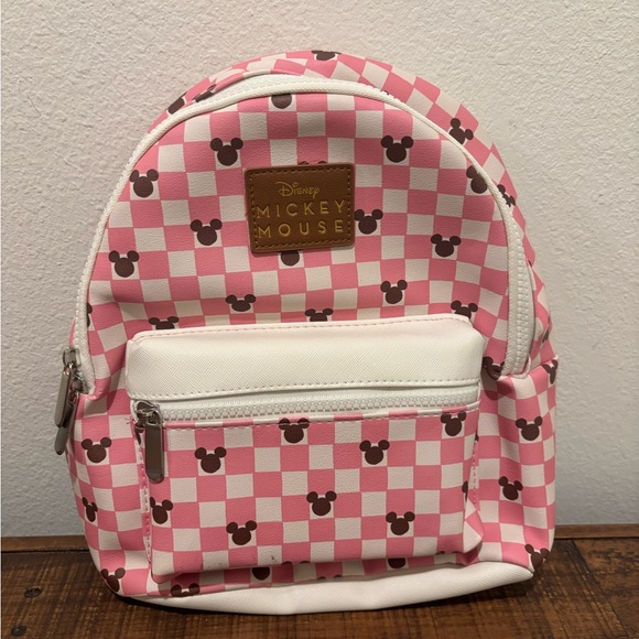 Disney Handbags - Disney Mickey Mouse Pink and White Mini Backpack (NWT)